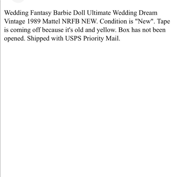 Vintage 1989 Mattel Wedding Fantasy Barbie NRFBNIB - Picture 10 of 11